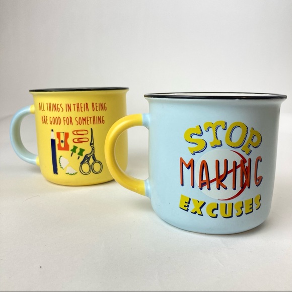 Eco One Coffee Mug Set in Blue and Yellow - Picture 2 of 4